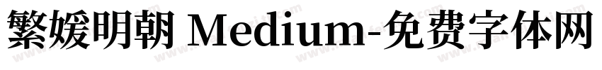 繁媛明朝 Medium字体转换